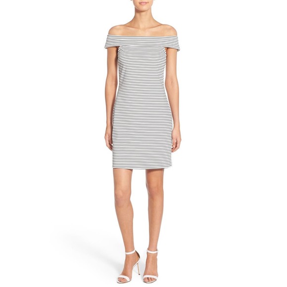 cooper & ella Dresses & Skirts - Cooper & Ella Skye Off-The-Shoulder Striped Dress